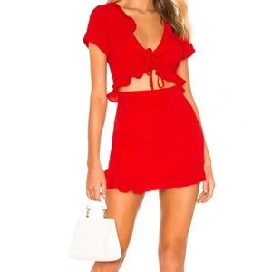 REVOLVE SUPERDOWN Mia Ruffle Tie Dress